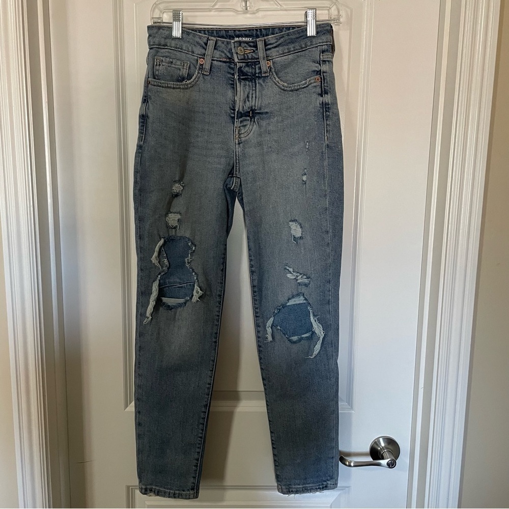 Old Navy O.G. Straight High-Rise Distressed Jeans